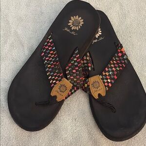 Colorful Woven Flip Flops